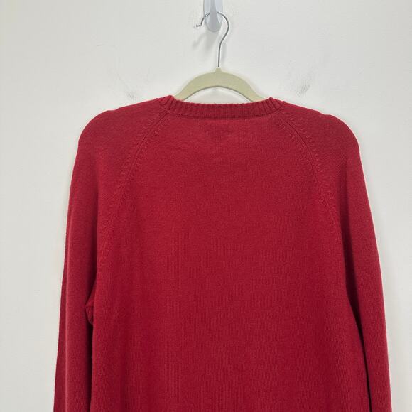 J.Crew Supersoft Lambswool Blend Crewneck Sweater Red Classic Mens XL NWT - Picture 10 of 11
